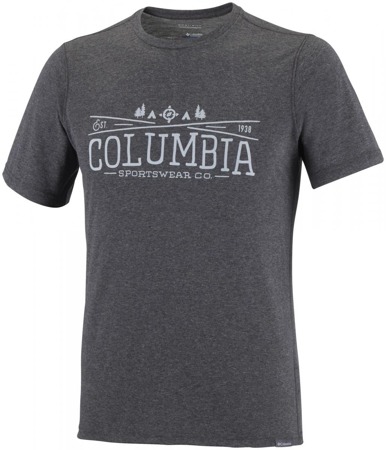 Koszulka męska Columbia Trail Shaker Short Sleeve Shirt - Shark Heather, CSC