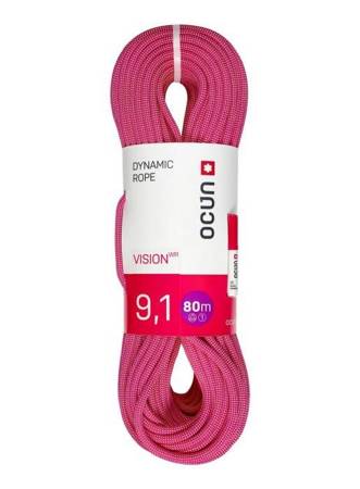 Lina dynamiczna Ocun Vision WR 9.1 mm 80 m – purple/yellow