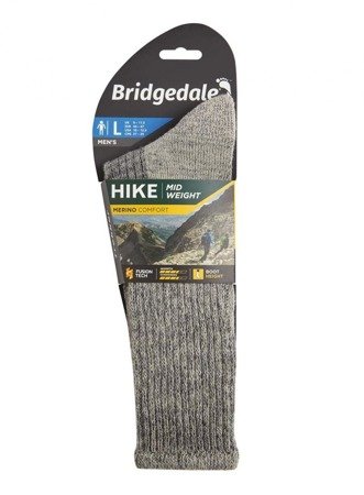 Skarpety Bridgedale Hike Mid Merino C - stone grey XL ( + 48 )